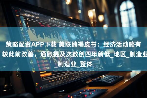 策略配资APP下载 美联储褐皮书：经济活动略有增加，较此前改善，通胀提及次数创四年新低_地区_制造业_整体